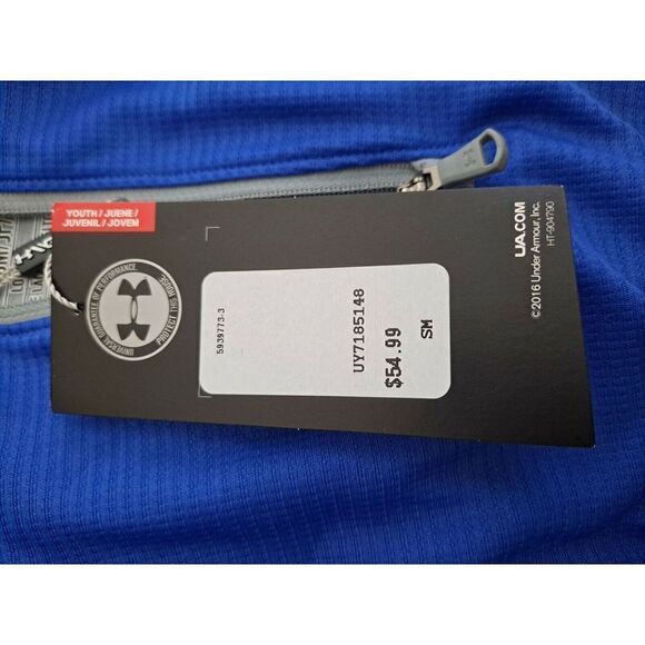 Under Armour Boys Pullover Jacket NWT.  Blue And Gray,  Size Small. - Picture 11 of 11